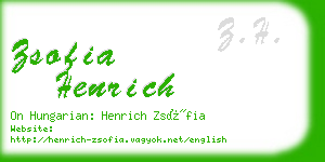 zsofia henrich business card